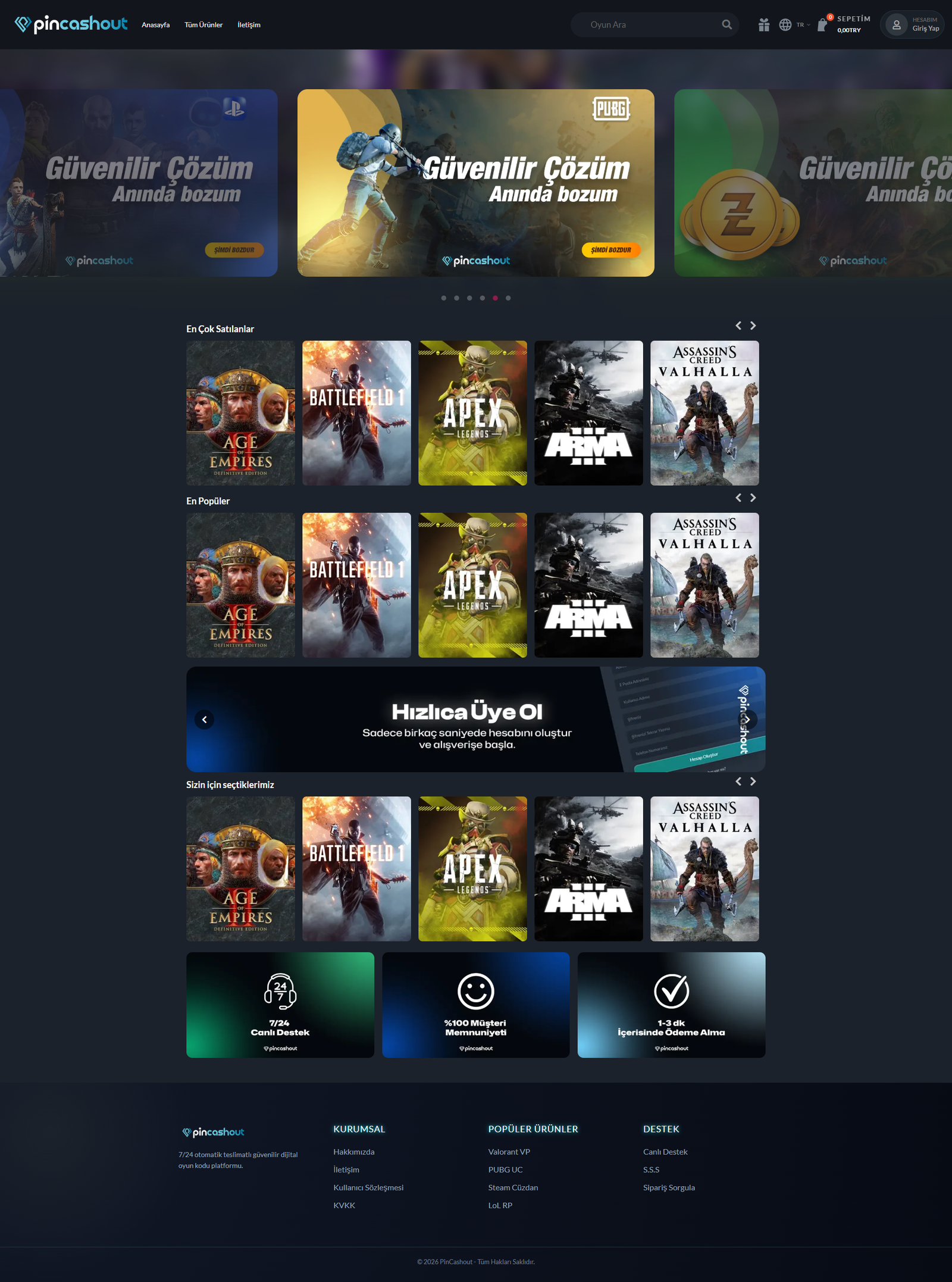 pincashout.com UI DESIGN